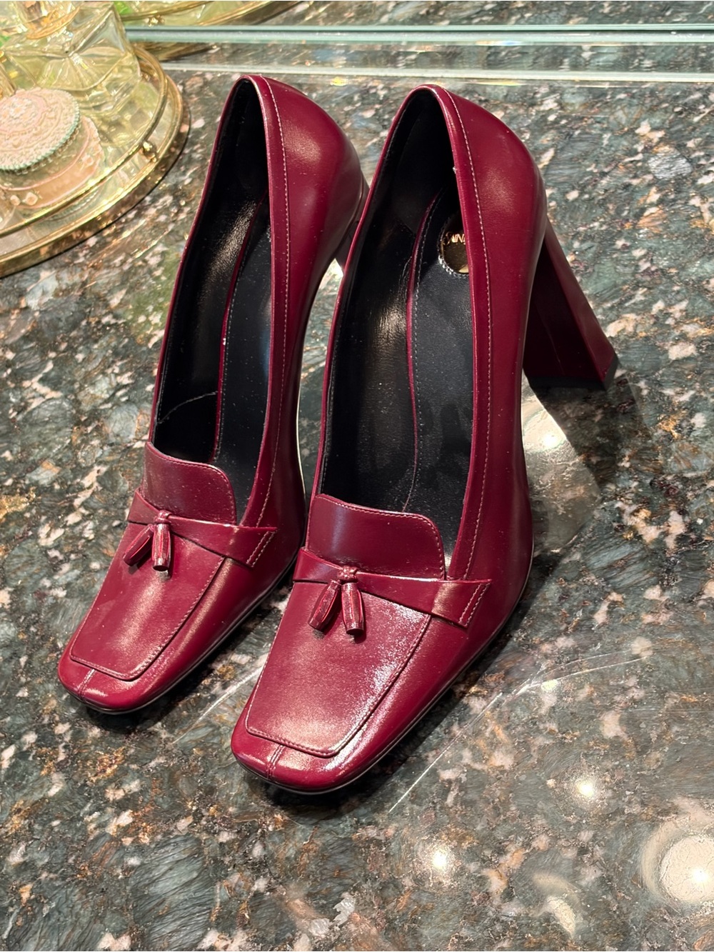 Saint Laurent Costume Pump - Burgundy